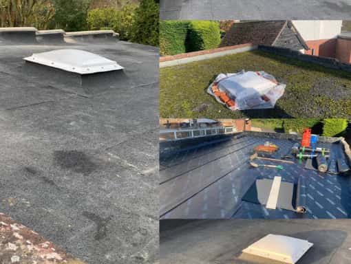 This is a photo of a flat roof installed in Tenterden, Kent. All works carried out by Tenterden Roofers