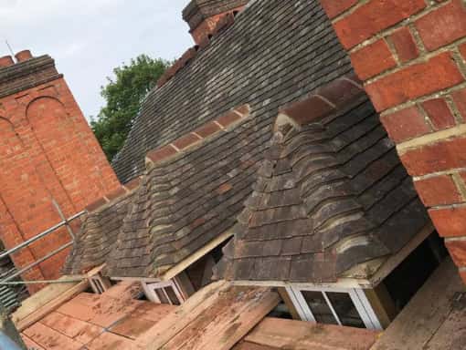 This is a photo of a roof being repaired in Tenterden, Kent. All works carried out by Tenterden Roofers